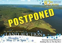 Land auction postponed, waterfront property