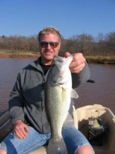 Trophy bass fishing at The Floyd Ranch, Garvin County, OK