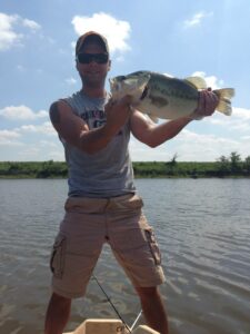 Trophy bass fishing at The Floyd Ranch, Garvin County, OK