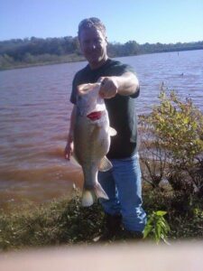 Trophy bass fishing at The Floyd Ranch, Garvin County, OK