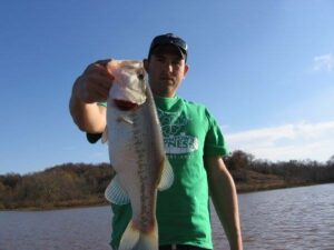 Trophy bass fishing at The Floyd Ranch, Garvin County, OK