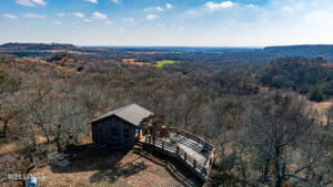 Ranch cabin scenic overlook of native landscape at The Floyd Ranch