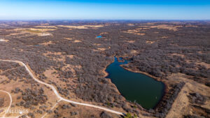 Aerial view of The Floyd Ranch 4,743.5± contiguous acres in Garvin County Oklahoma