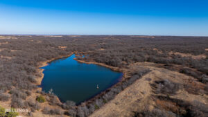 Aerial view of The Floyd Ranch 4,743.5± contiguous acres in Garvin County Oklahoma