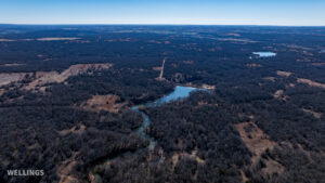 Aerial view of The Floyd Ranch 4,743.5± contiguous acres in Garvin County Oklahoma
