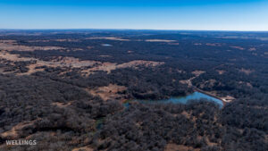 Aerial view of The Floyd Ranch 4,743.5± contiguous acres in Garvin County Oklahoma