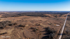 Aerial view of The Floyd Ranch 4,743.5± contiguous acres in Garvin County Oklahoma