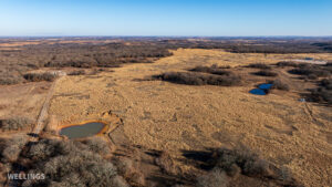 Aerial view of The Floyd Ranch 4,743.5± contiguous acres in Garvin County Oklahoma