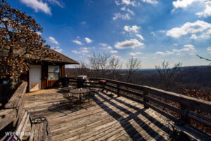 Ranch cabin scenic overlook of native landscape at The Floyd Ranch
