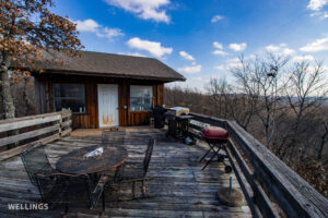 Ranch cabin with patio deck overlooking valley on The Floyd Ranch in Garvin County”