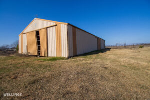 100-by-40 foot pole barn on The Floyd Ranch property in Central Oklahoma