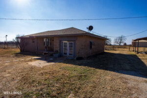 Front view of the 3-bedroom foreman’s residence on The Floyd Ranch, Oklahoma