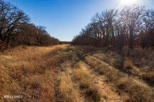 Interior ranch road and perimeter fencing on The Floyd Ranch, Garvin County