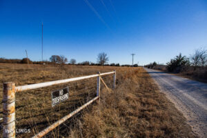 Interior ranch road and perimeter fencing on The Floyd Ranch, Garvin County