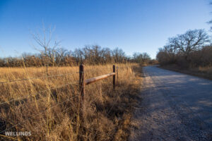 Interior ranch road and perimeter fencing on The Floyd Ranch, Garvin County