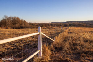 Interior ranch road and perimeter fencing on The Floyd Ranch, Garvin County